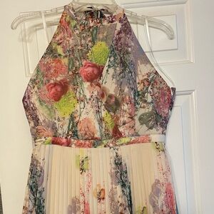 Floral Halter Maxi Gown